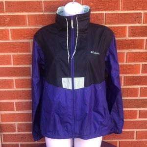 Retro Columbia Full Zip Windbreaker Size Small